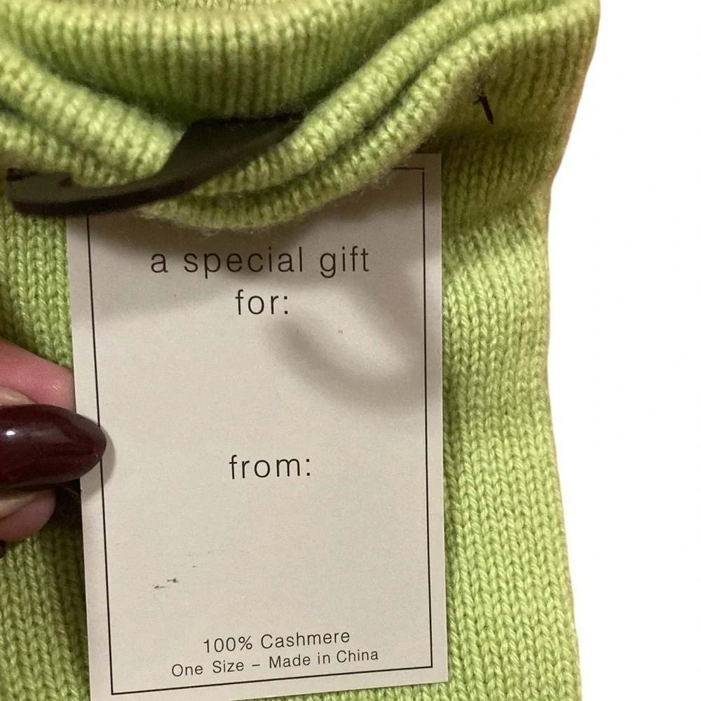 Louisa Perini Cashmere Gloves NWT in Lime Green Tech fingers
